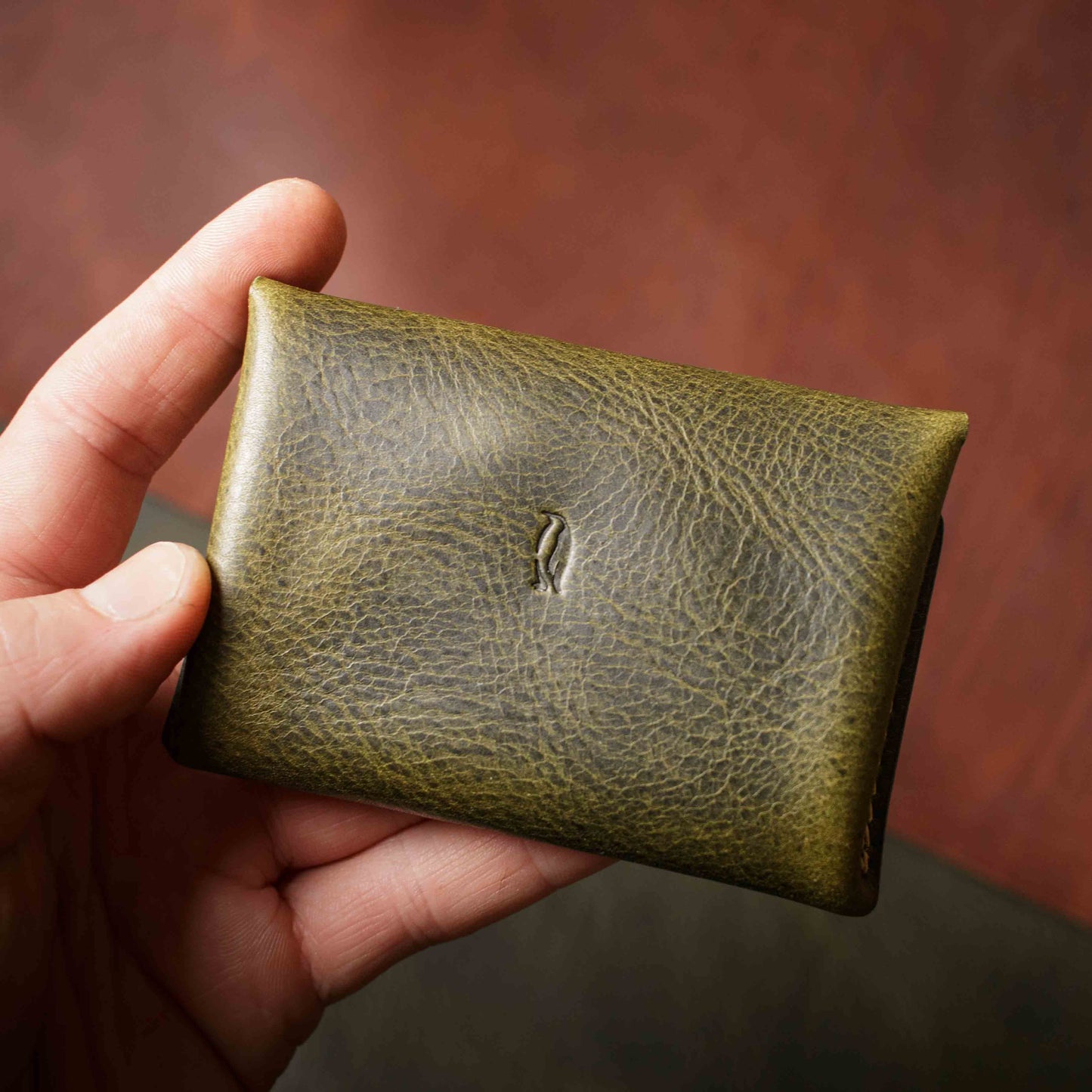 Porte-monnaie Pulka - Wax Olive & Noix