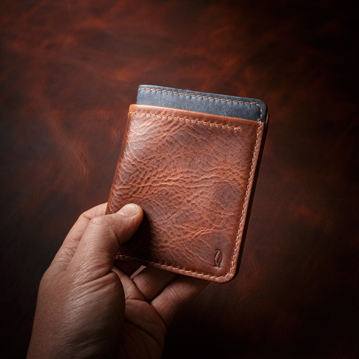 Portefeuille Royal - Wax Cognac & Pueblo Marine