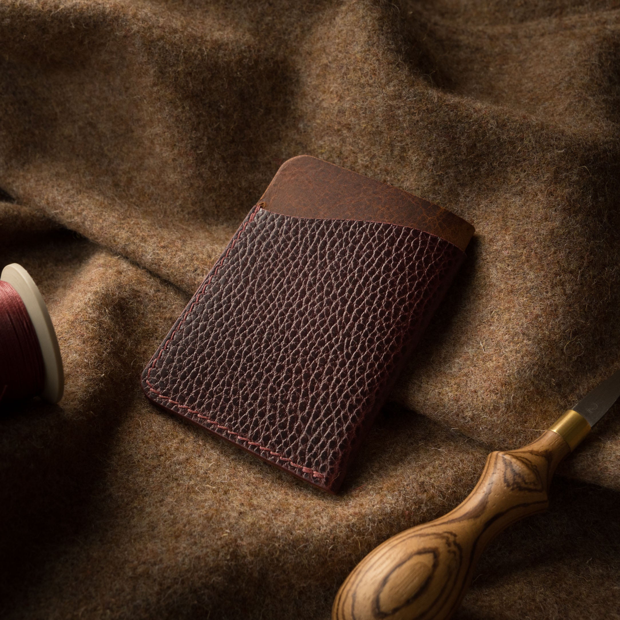 Porte-cartes Iceberg - Dollaro Bordeaux & Cognac