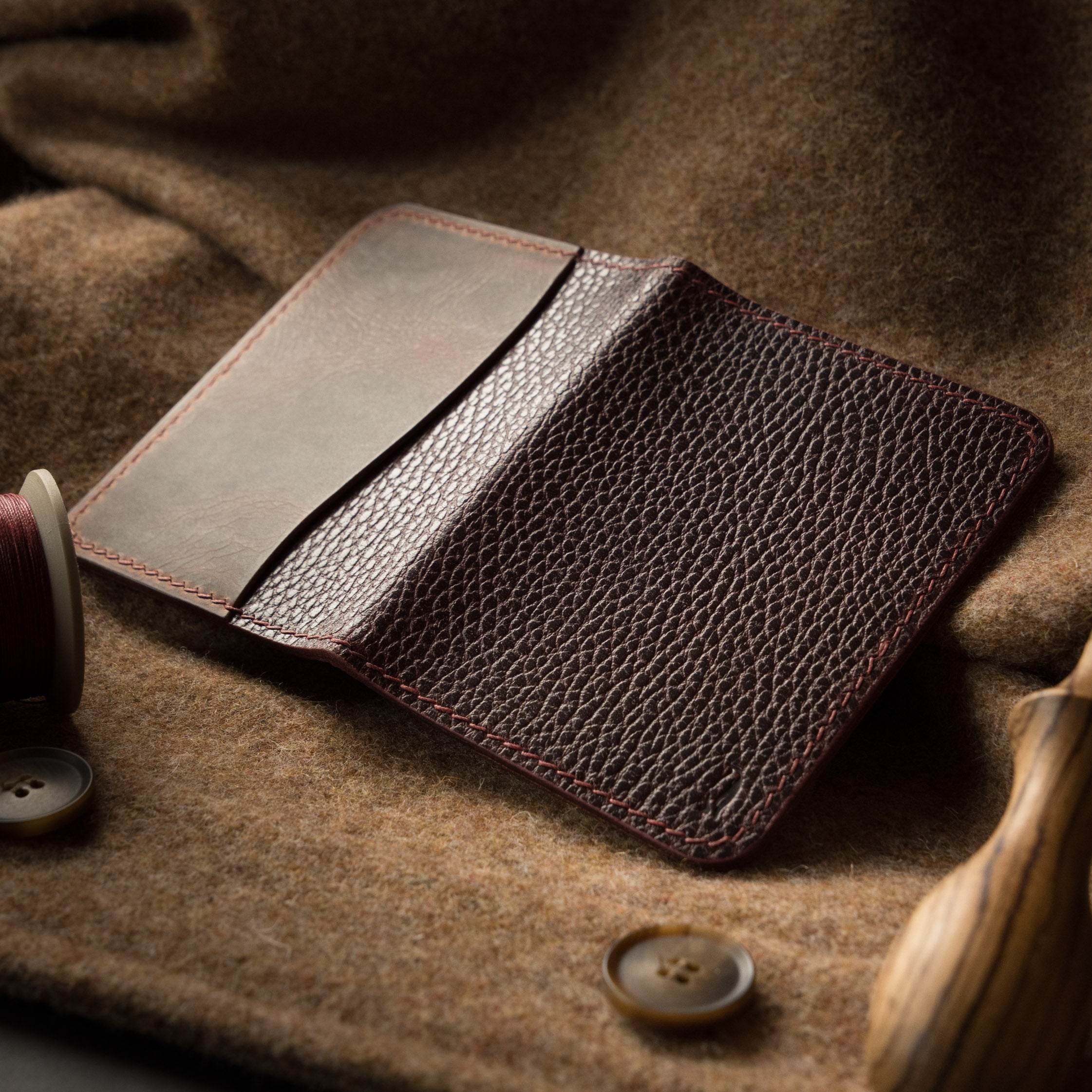 Porte-cartes Banquise - Dollaro Bordeaux & Cognac