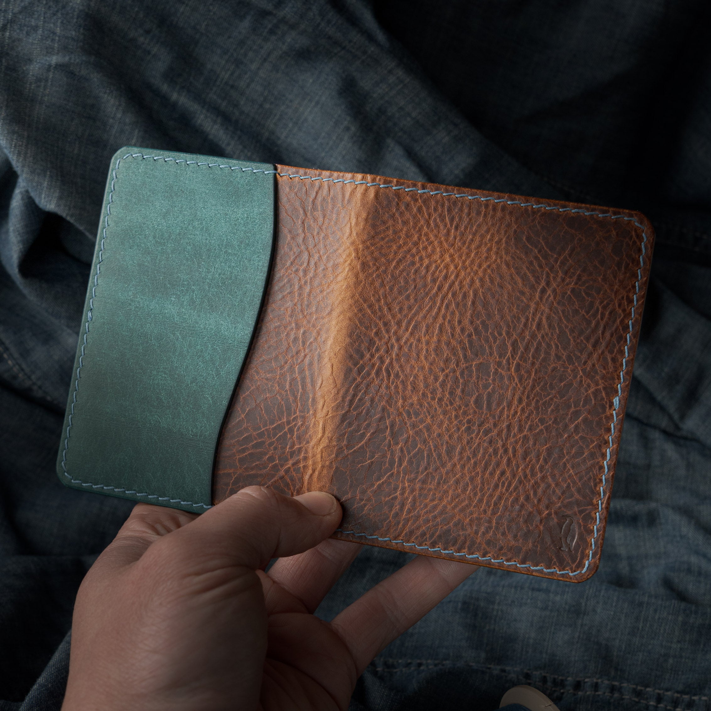 Sérac Wallet - Wax Cognac & Pueblo Marine