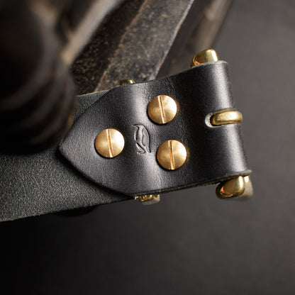 Ceinture 40mm en cuir de taureau Français, boucle et passant en laiton massif