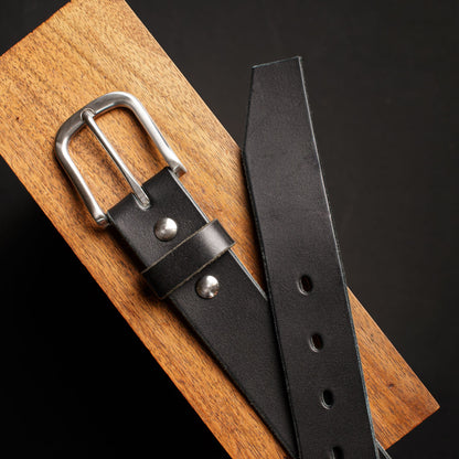 Ceinture 35mm en cuir de taureau, boucle en acier inoxydable