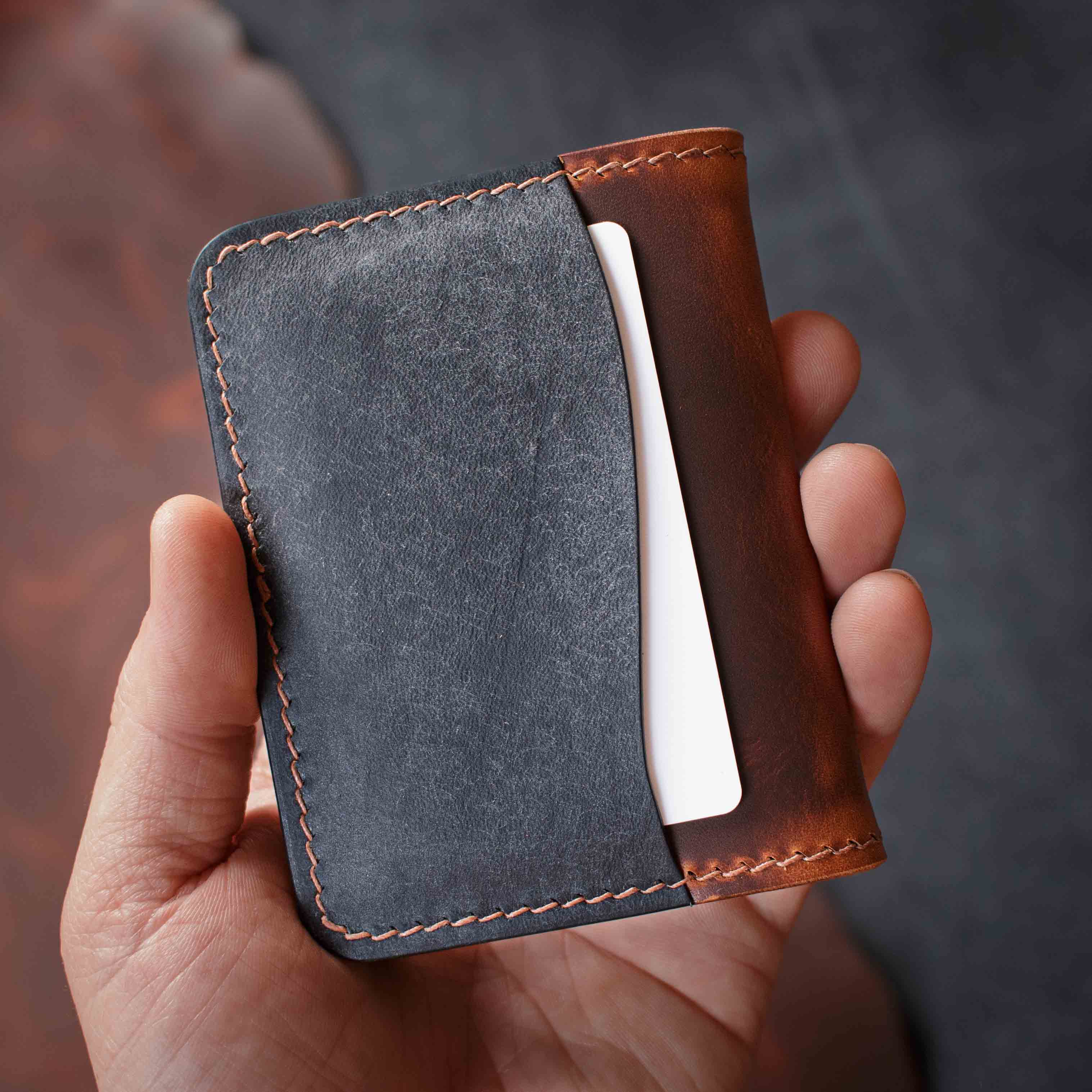 Portefeuille Banquise - Wax Cognac & Pueblo Marine